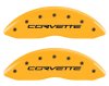 C6 Corvette Caliper Covers with Yellow Powder Coat (Base Model)